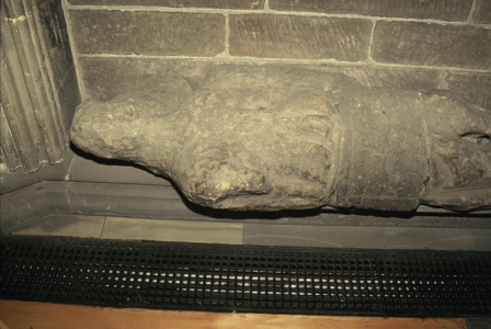 St Giles Church, stone man 2005